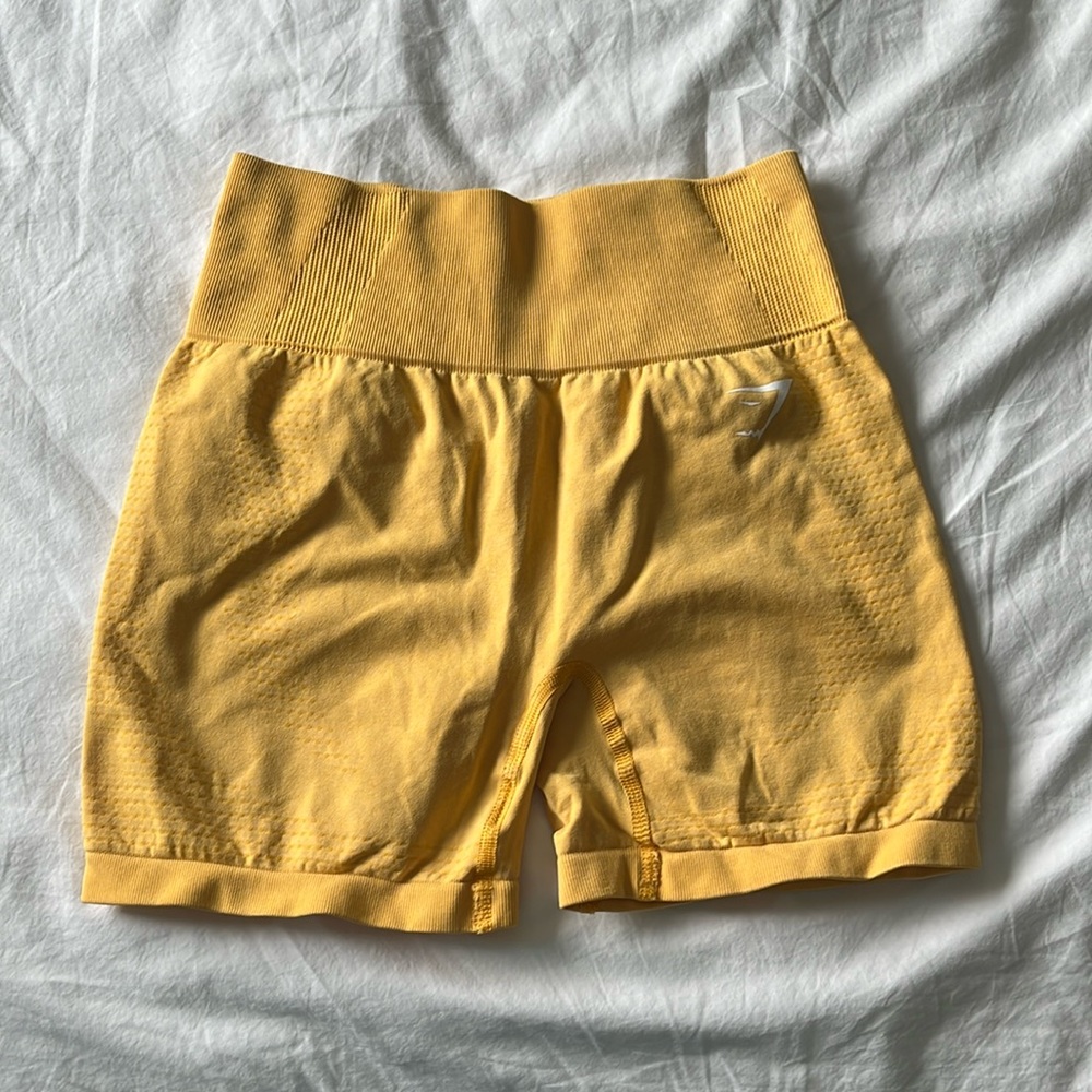 Gymshark Vital Seamless Yellow Shorts